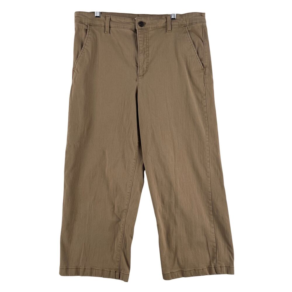 Ella Moss Anthropologie Women’s Wide Leg Crop Pant Plus SZ 16 Light Brown